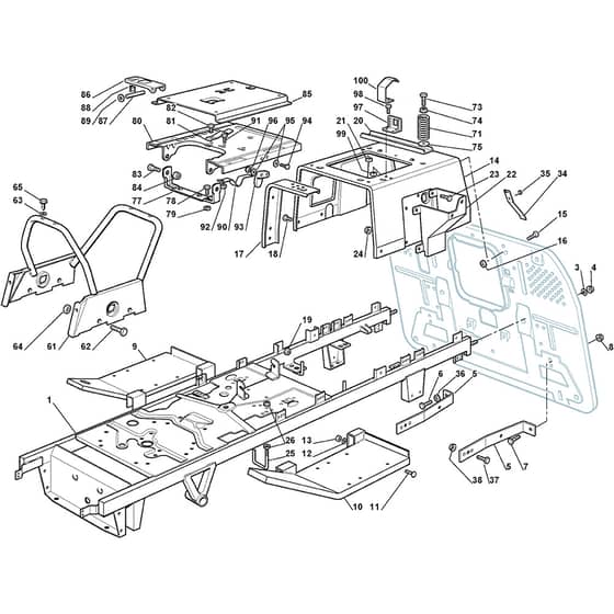 XX 220 HD - 2007 - 299942276/TE7 - Castel Garden Ride On Mower Frame Diagram