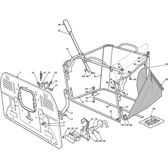 XX 220 HD - 2007 - 299942276/TE7 - Castel Garden Ride On Mower Grasscatcher Diagram