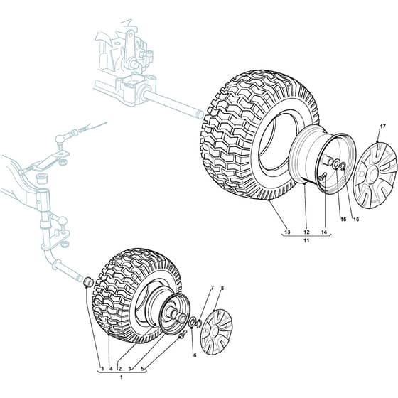 XX 220 HD - 2009 - 2T6682673/09M - Castel Garden Ride On Mower Wheel Diagram