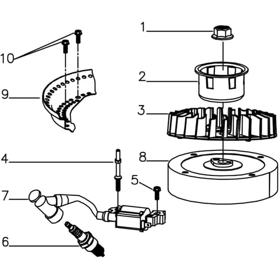 Cobra Y415V - Engine Aug 2022 MX460SPC Ignition Assy Diagram