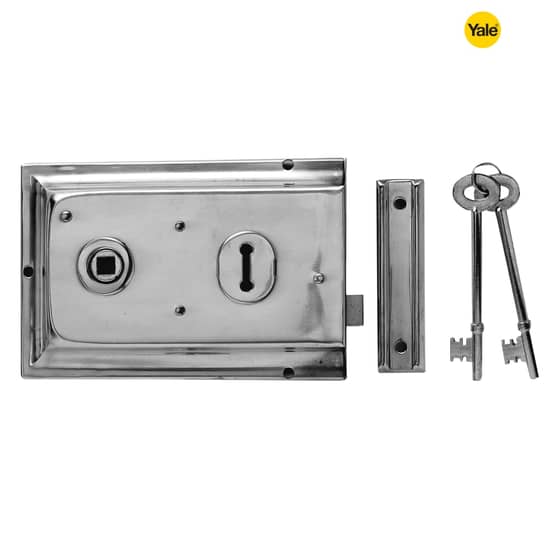Yale Locks P334 Rim Lock Brass Finish 156 x 104mm Visi - 60334305166