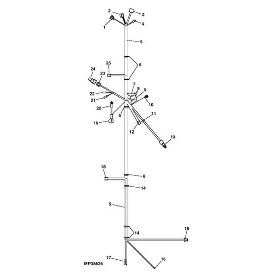 John Deere Z225 - PC9593 - Wiring Harness (040001 - 060000) - ST518346