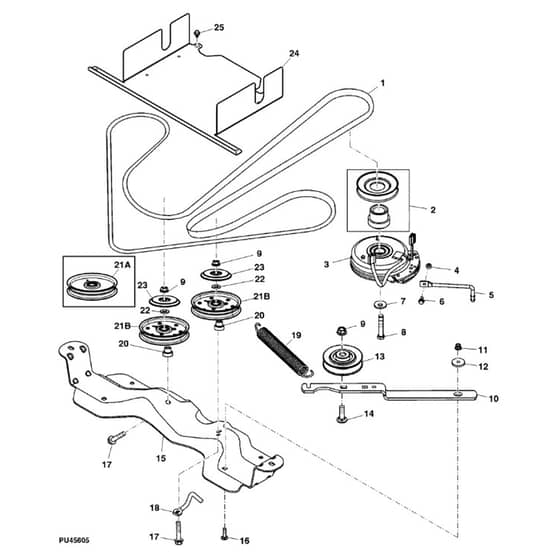 John Deere Z225 - PC9593 - Belt Drive (100001 - ) - ST518359