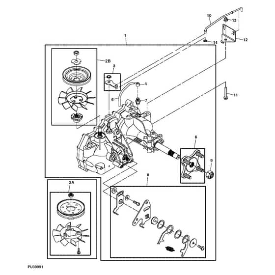 John Deere Z225 - PC9593 - Transaxle Housing ( - 040000) - ST518360
