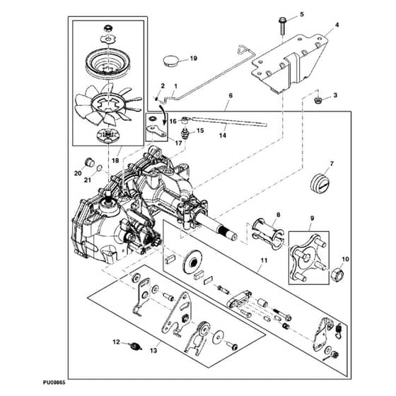 John Deere Z225 - PC9593 - Transaxle Housing (100001 - 120000) - ST518363