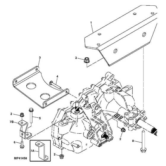 John Deere Z225 - PC9593 - Mounting Brackets ( - 060000) - ST518364