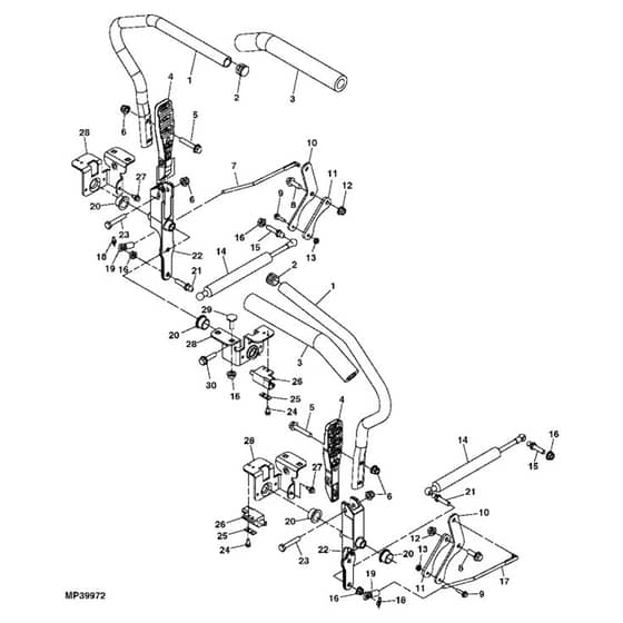 John Deere Z225 - PC9593 - Steering System (040001 - 060000) - ST518373