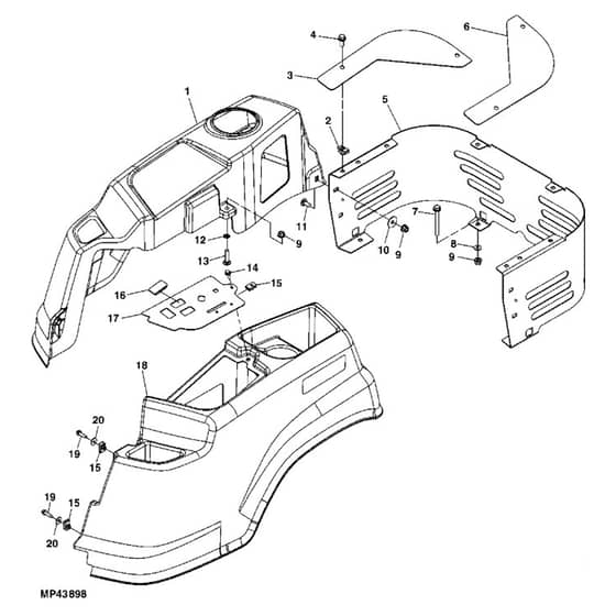 John Deere Z225 - PC9593 - Console (100001 - ) - ST518391