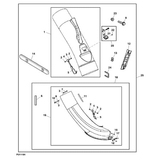 John Deere Z225 - PC9593 - Chute - ST518418