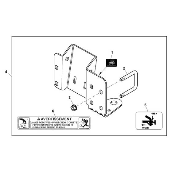 John Deere Z225 - PC9593 - Rear Hitch - ST518434