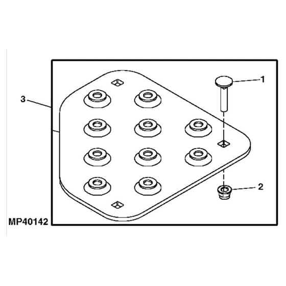 John Deere Z225 - PC9593 - Footrest Extension - ST518435