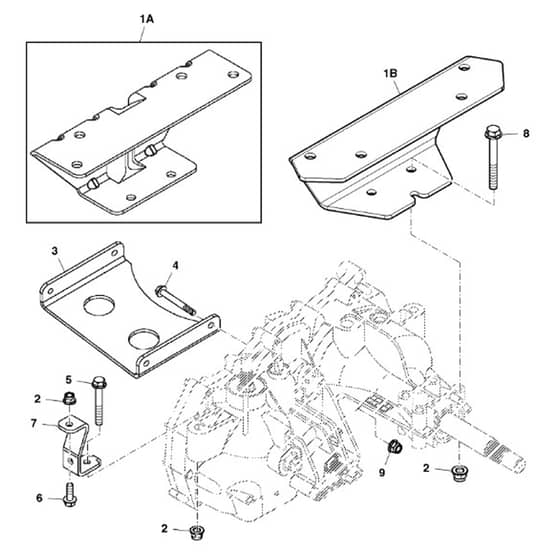 John Deere Z225 - PC9593 - Mounting Brackets (060001 - 100000) - ST551821