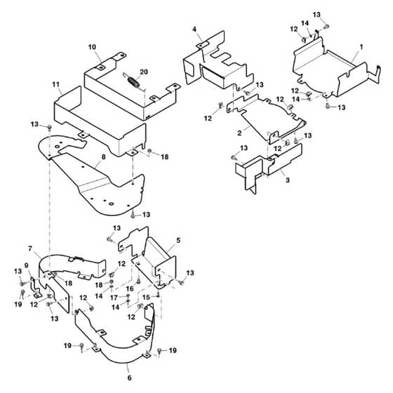 John Deere Z225 - PC9593 - Shielding Kit - ST725229