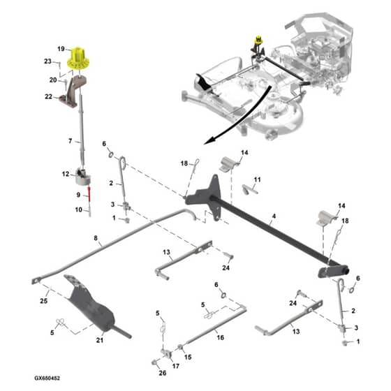 John Deere Z315E - PC16401 - Lift Linkage - ST1064739
