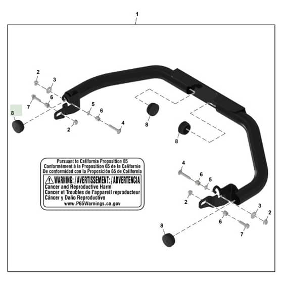 John Deere Z315E - PC16401 - Rear Bumper - ST1065150