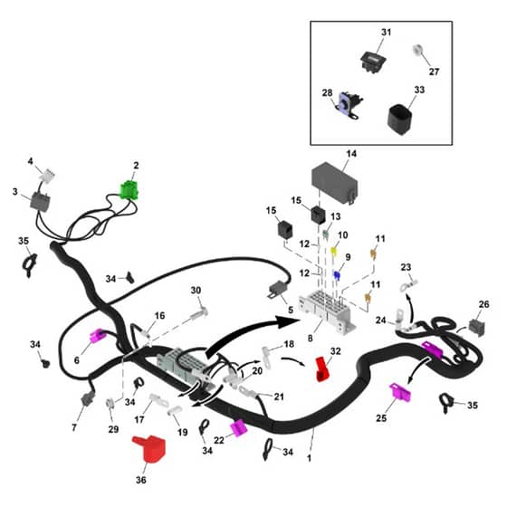 John Deere Z320M - PC16402 - Chassis Wiring - ST1064733