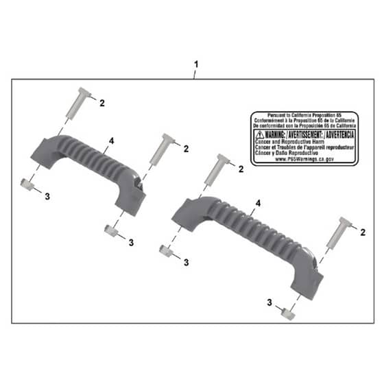 John Deere Z320M - PC16402 - Footrest Kit - ST1064866