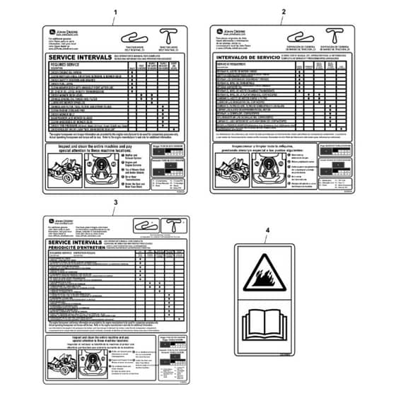 John Deere Z335E - PC12788 - Lables ( - 060000) - ST869877