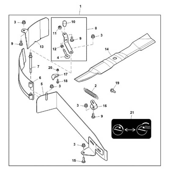John Deere Z345M - PC13090 - Grass Mulch - ST1015214