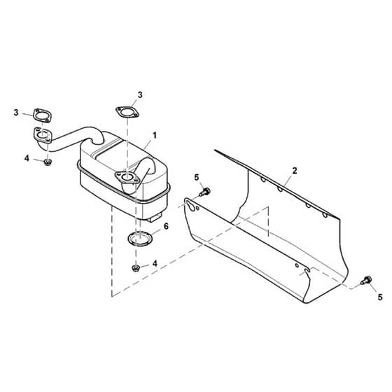 John Deere Z345M - PC13090 - Muffler - ST836464