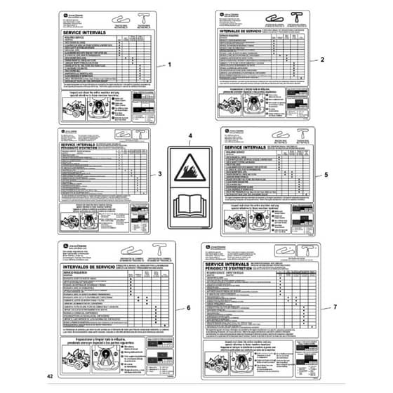 John Deere Z345M - PC13090 - Labels ( - 160000) - ST936996
