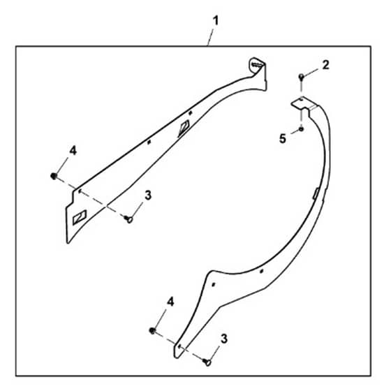 John Deere Z345R - PC13091 - Deflector Kit (110001 - ) - ST1061352