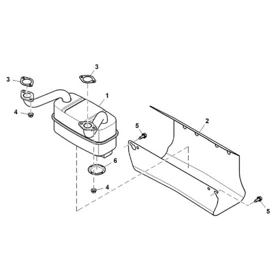 John Deere Z345R - PC13091 - Muffler - ST836464
