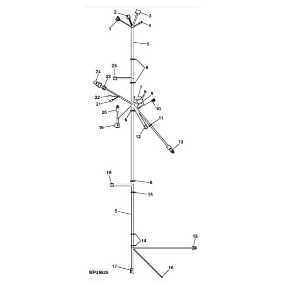 John Deere Z425 - PC9594 - Chassis Wiring ( - 040000) - ST516487