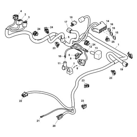 John Deere Z425 - PC9594 - Chassis Wiring (060001 - 100000) - ST516489