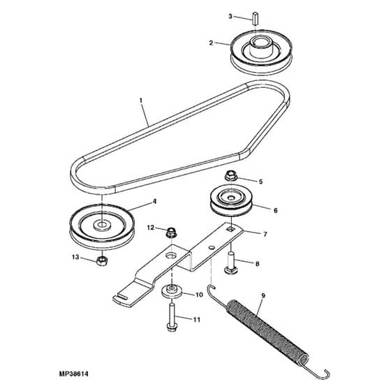 John Deere Z425 - PC9594 - Pulleys ( - 060000) - ST516497