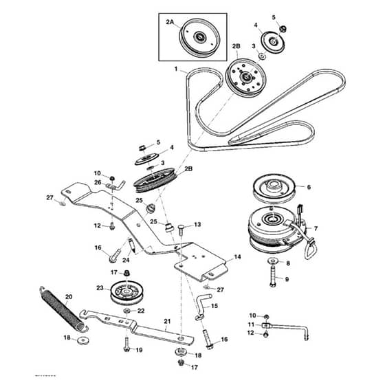 John Deere Z425 - PC9594 - Belt Drvie (100001 - 130000) - ST516499