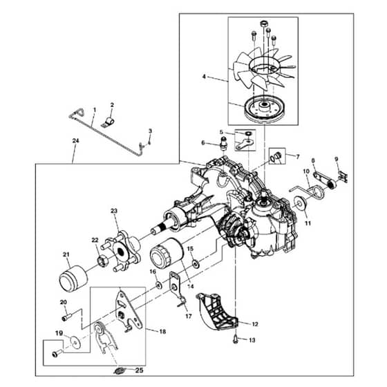 John Deere Z425 - PC9594 - Hydrostatic Transmission (100001 - 120000) - ST516505