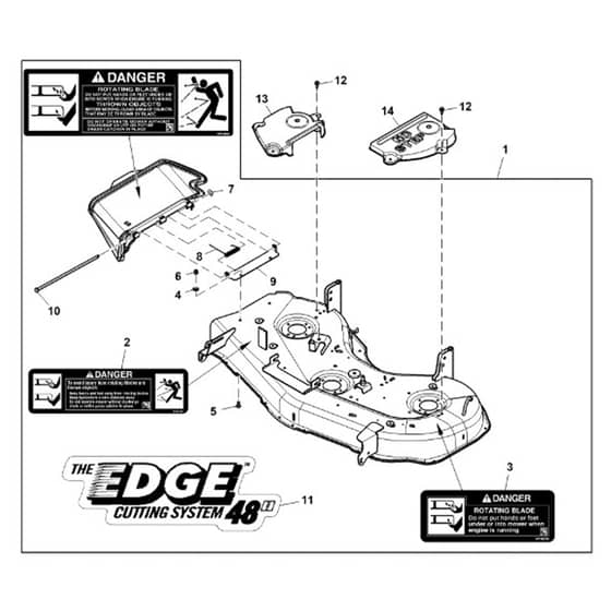 John Deere Z425 - PC9594 - Mower Deck ( - 040000) - ST516544