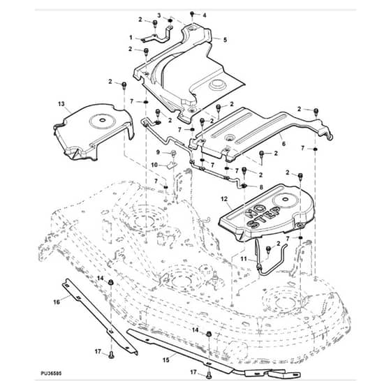 John Deere Z425 - PC9594 - Deflectors - ST516547
