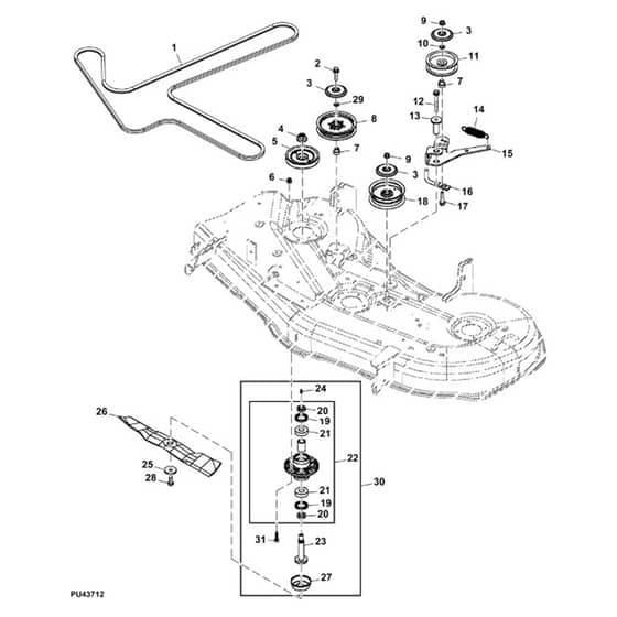 John Deere Z425 - PC9594 - Belt Drive - ST516552