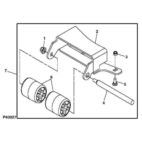 John Deere Z425 - PC9594 - Rollers - ST516559