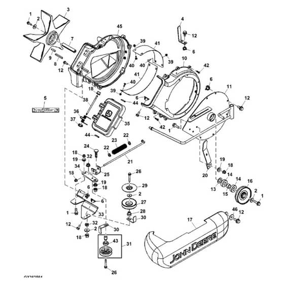 John Deere Z425 - PC9594 - Power Flow (080001 - ) - ST516573