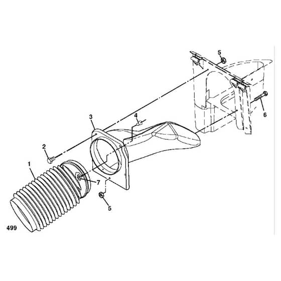 John Deere Z425 - PC9594 - Upper Chute - ST518419