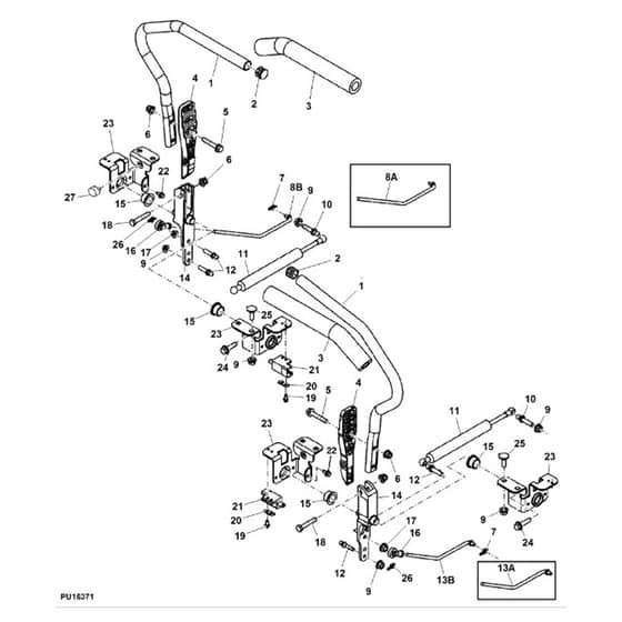 John Deere Z425 - PC9594 - Steering System (100001 - ) - ST518509