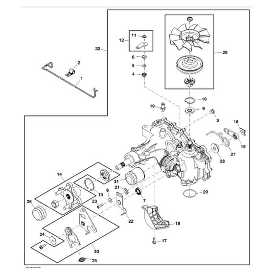 John Deere Z425 - PC9594 - Hydrostatic Transmission (120001 - 130000) - ST695961