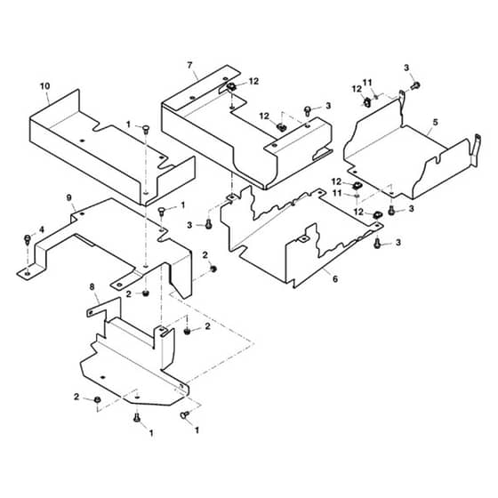 John Deere Z425 - PC9594 - Shielding Kit - ST725183