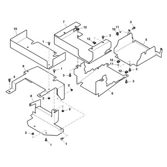 John Deere Z425 - PC9594 - Shielding Kit ( - 130000) - ST725204