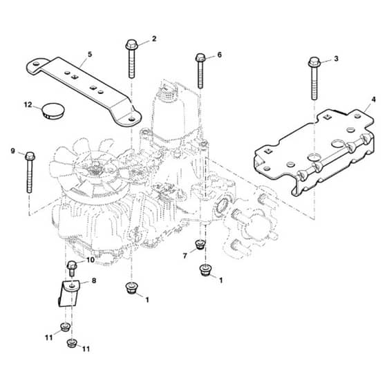 John Deere Z425 - PC9594 - Mounting Brackets (130001 - ) - ST740110