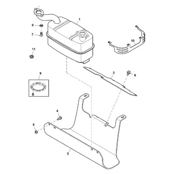 John Deere Z425 - PC9594 - Muffler (120001 - ) - ST786430