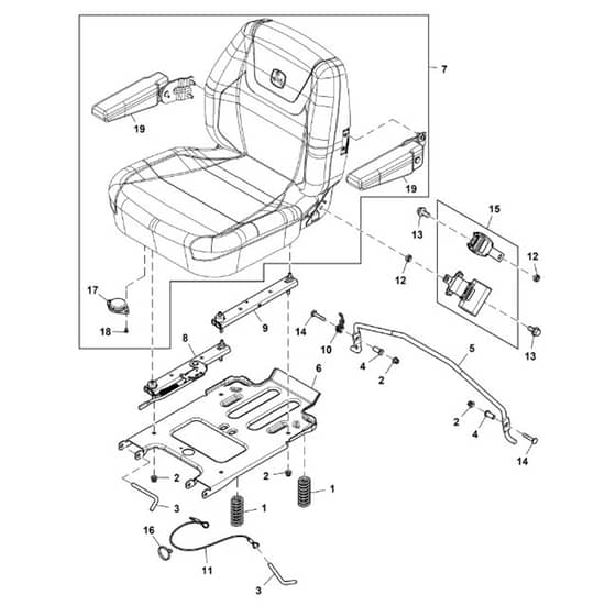 John Deere Z515E - PC13913 - Seat - ST1006644