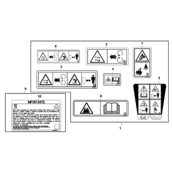 John Deere Z515E - PC13913 - Labels - ST1010324