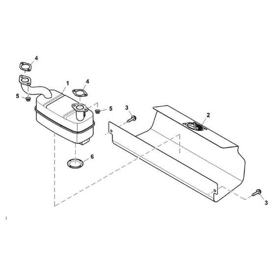 John Deere Z525E - PC12790 - Muffler - ST836474