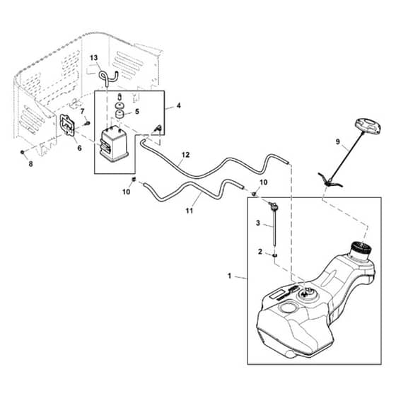 John Deere Z525E - PC12790 - Fuel Tank - ST837471