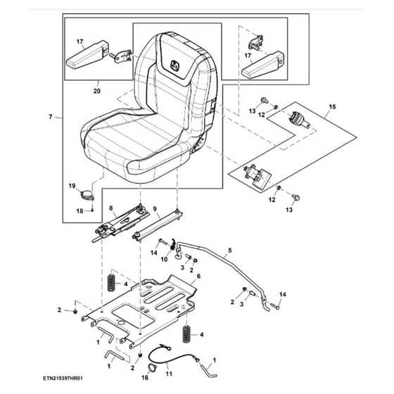 John Deere Z530M - PC13914 - Seat - ST1006856
