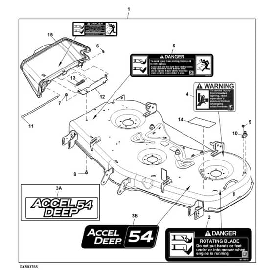 John Deere Z530M - PC13914 - Mower Deck - ST1008534